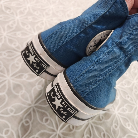 Converse All Star Teal/Blue High-Top Sneakers Women's Size 7 - Picture 6 of 12
